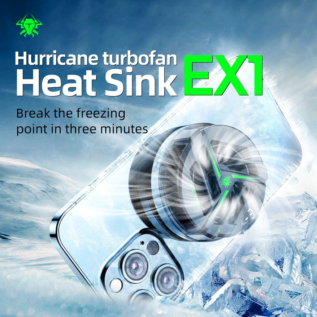 Plextone EX1 Hurricane Turbo Magnetic Universal Mobile Phone Gaming Cooling Fan Heatsink Radiator