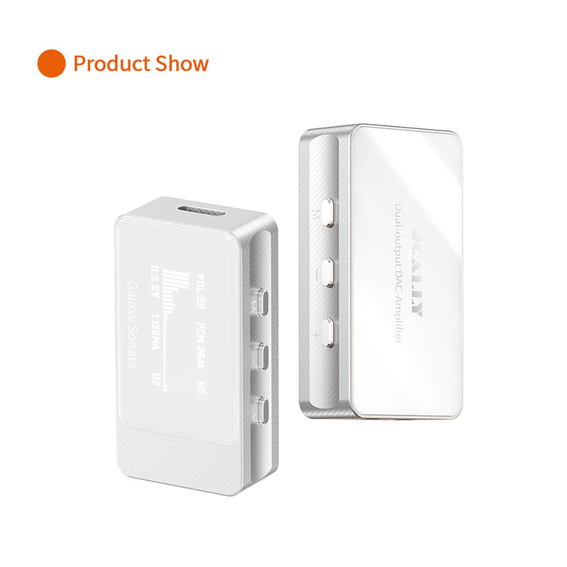 JCALLY Galaxy SONATA DAC LCD Display Dual CS43198 HiFi USB A/C to 3.5/4.4mm Audio Amp Adapter Cable