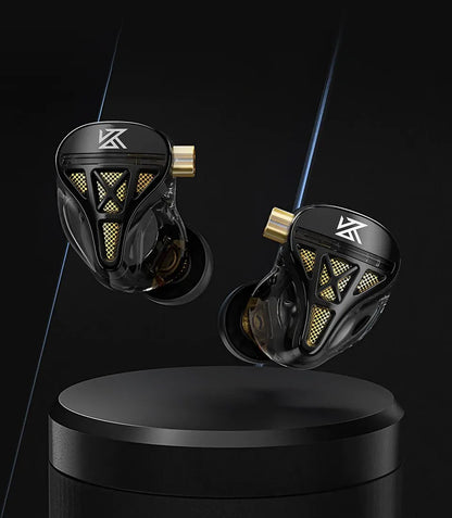 KZ DQS Next Gen Dynamic Driver Semi-Open Earphones Detachable Wired Cable IEM with Mic and Controls