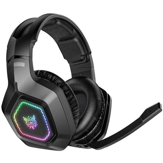 Onikuma B100 Wired + Wireless RGB Headset Bluetooth/2.4GHz USB Noise Cancelling Gaming Headphones