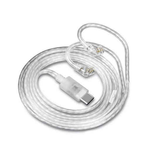 KZ USB-C Silver Plated Upgrade Cable Oxygen-Free IEM with Microphone and Control Earphone SPC Wire