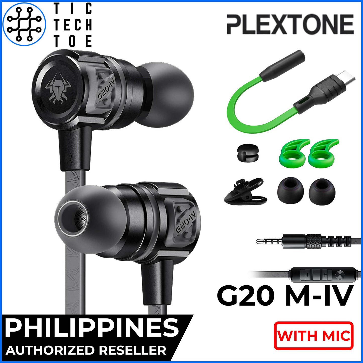 Plextone G20 Magnetic Stereo Bass Gaming Earphones with Mic