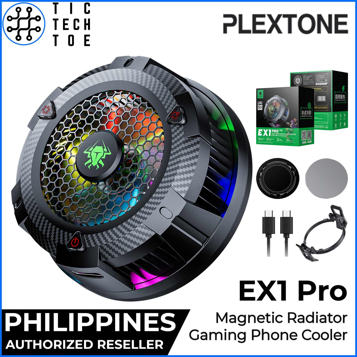 Plextone EX1 Pro Freezing 15W Overclock Magnetic Universal Phone Gaming Cooling Fan Heat Radiator