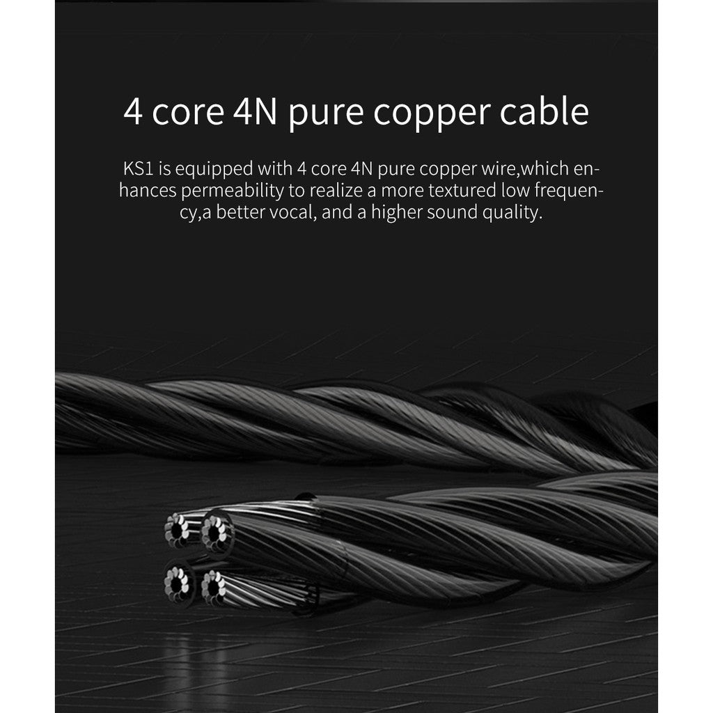 KBEAR KS1 Dual Magnetic Circuit Dynamic Driver Earphones