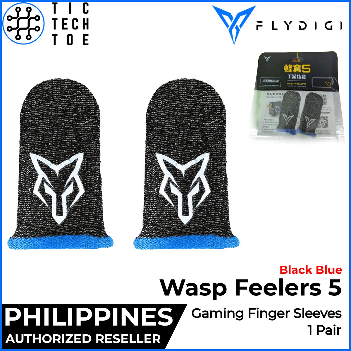 Flydigi Wasp Feelers 5 Gaming Finger Sleeves Touchscreen Thumb Covers Breathable Stretch 1 Pair