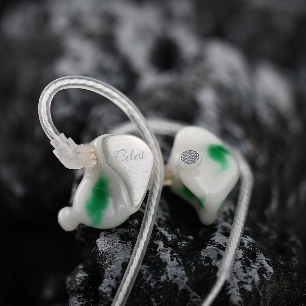 Kinera Celest Wyvern Pro White Gaming IEM Dynamic Driver Earphones Wired Detachable Cable HD Mic