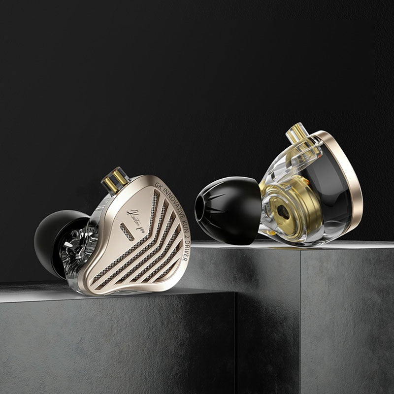 GK Kunten Pro HiFi IEM Dynamic Driver Earphones Wired Detachable Cable Deep Bass 3.5mm/USB-C Mic