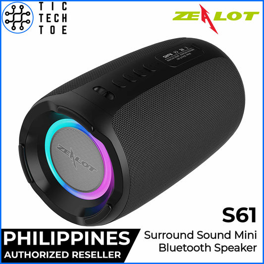 Zealot S61 Dual Audio Driver Surround Sound Colorful RGB Light Portable Bluetooth Speaker