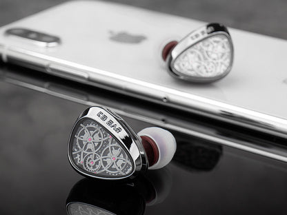 KBEAR Tourbillon TB-Pro All Metal Steampunk IEM Dynamic Driver Detachable Cable Wired Earphones