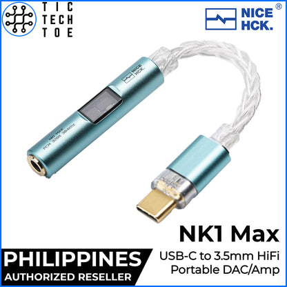 NiceHCK NK1 MAX USB Type C to 3.5mm Portable Aluminum Dongle CX31993 DAC/Amp Cable Adapter