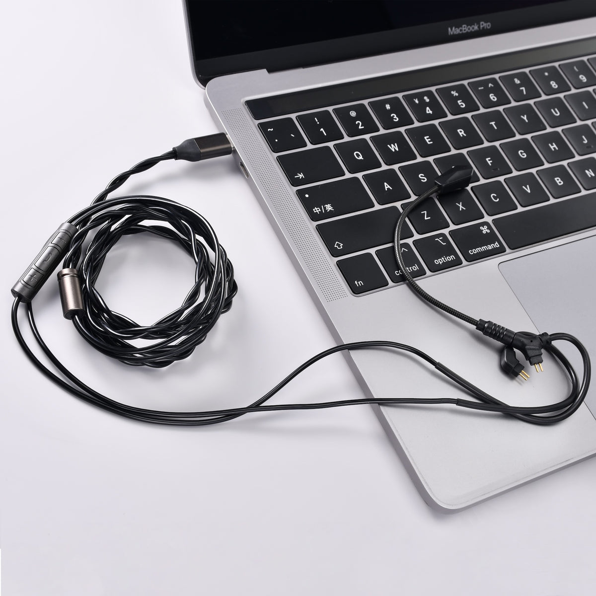 Celest Ruyi Pro USB-C IEM Upgrade Cable 0.78mm 2-Pin with Detachable Boom Mic Black