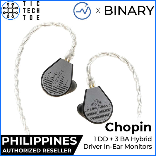 Binary x Gizaudio Chopin Hybrid Drivers 1 Dynamic + 3 Balanced Armature In-Ear Monitor Earphones