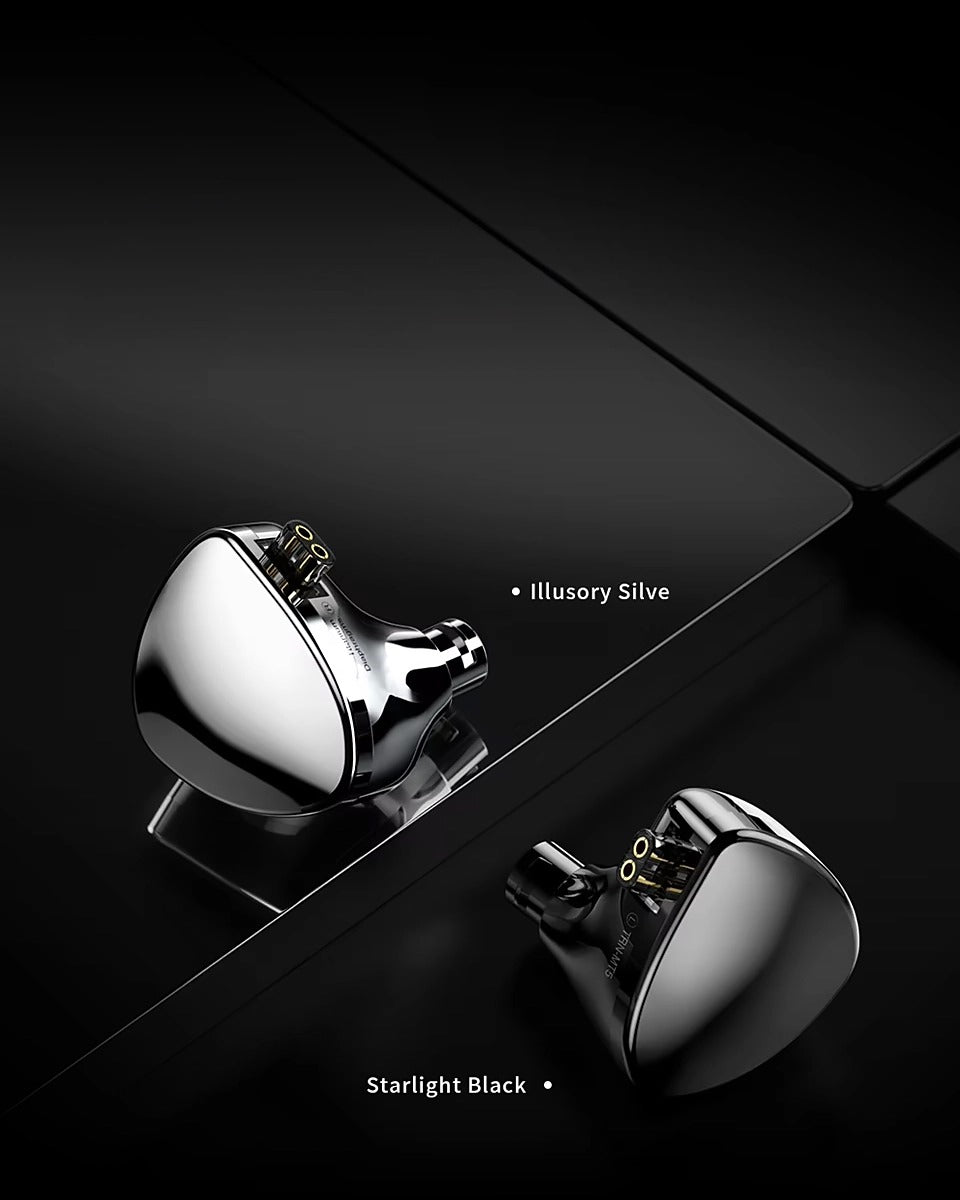 TRN MT5 Upgraded LCP Dynamic Driver Zinc Alloy Shell Detachable Cable IEM In-Ear Earphones with Mic
