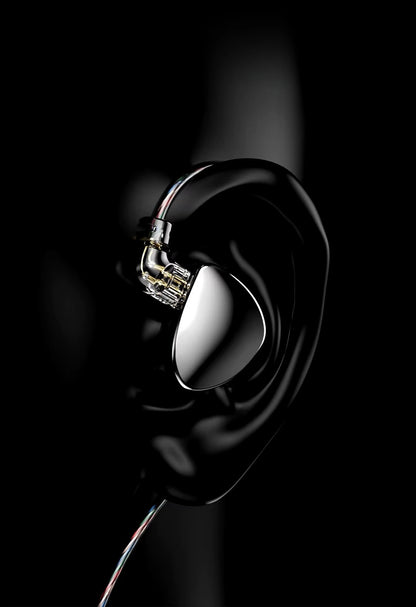 TRN MT5 Upgraded LCP Dynamic Driver Zinc Alloy Shell Detachable Cable IEM In-Ear Earphones with Mic