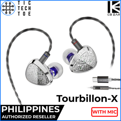 KBEAR Tourbillon X TB-X Carbon Fiber Diaphragm IEM Dynamic Driver Detachable Cable Wired Earphones