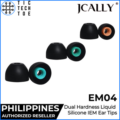 JCALLY EM04 Earphone Tips Soft Liquid Silicone Upgrade Replacement 3 Pairs Set Durable IEM Eartips