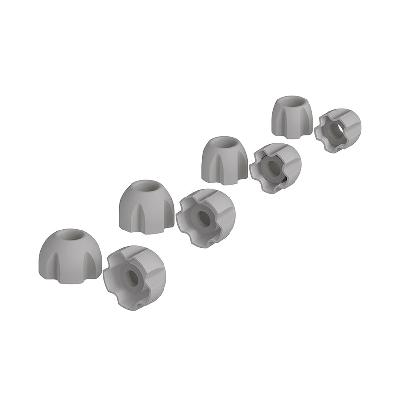 JCALLY EM05 Pressure Relief Earphone Tips Soft Silicone Upgrade Replacement 4 Pairs Set IEM Eartips