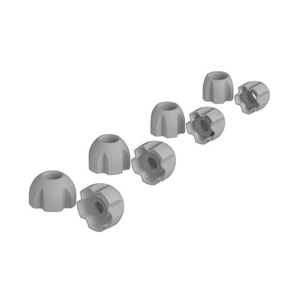 JCALLY EM05 Pressure Relief Earphone Tips Soft Silicone Upgrade Replacement 4 Pairs Set IEM Eartips