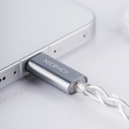NICEHCK SP4 USB-C Cable HD Mic Built-In DAC CX31993 Braided Earphone IEM Upgrade Replacement Wire