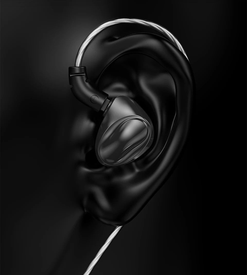 TRN Dolphin Liquid Metal Chamber Dynamic Driver Detachable Cable IEM In-Ear Earphones with Mic