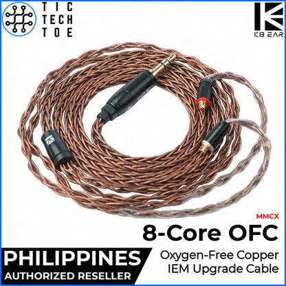KBEAR 8-Core Oxygen-Free Copper Braided Soft Tangle-Free OFC Earphone IEM Upgrade Replacement Cable