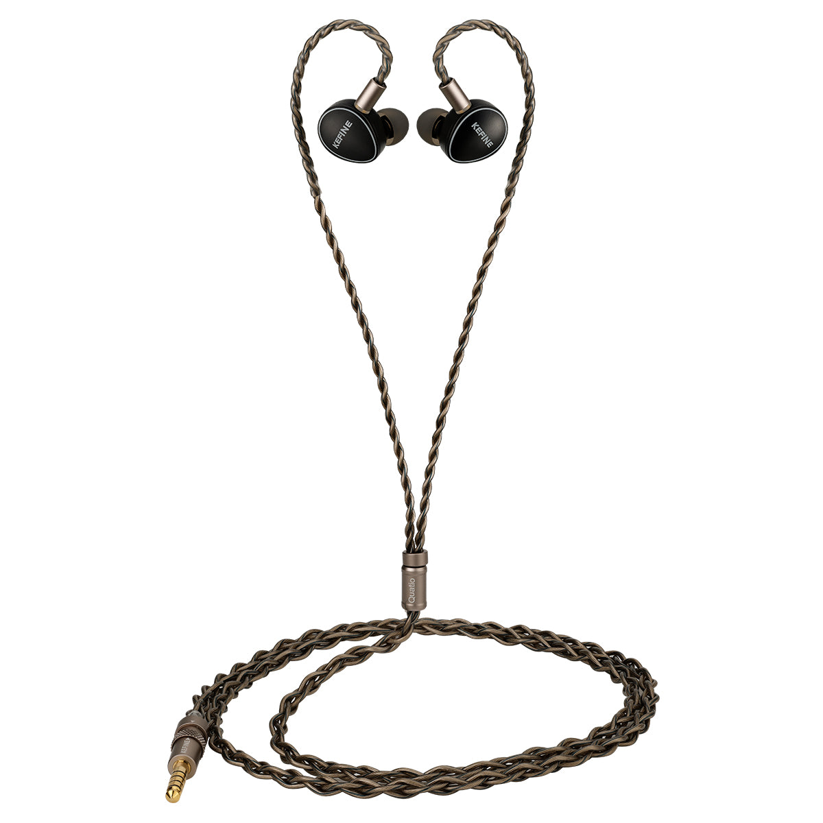Kefine Quatio Hybrid Driver IEM 2DD + 2BA Tuning Nozzle Aluminum Wired In-Ear Monitor Earphones