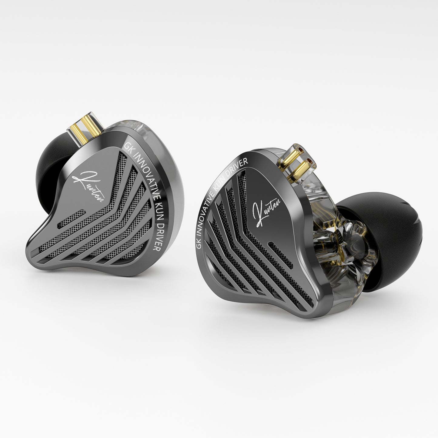GK Kunten Super Linear Dynamic Driver Silver Plated Wired Detachable Cable In-Ear Monitor Earphones