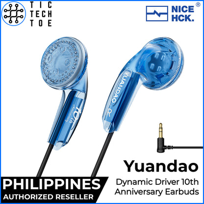 NiceHCK Yuandao Earbuds 3.5mm/USB-C Mic 10th Anniversary Wired Flat Head HiFi Dynamic Driver