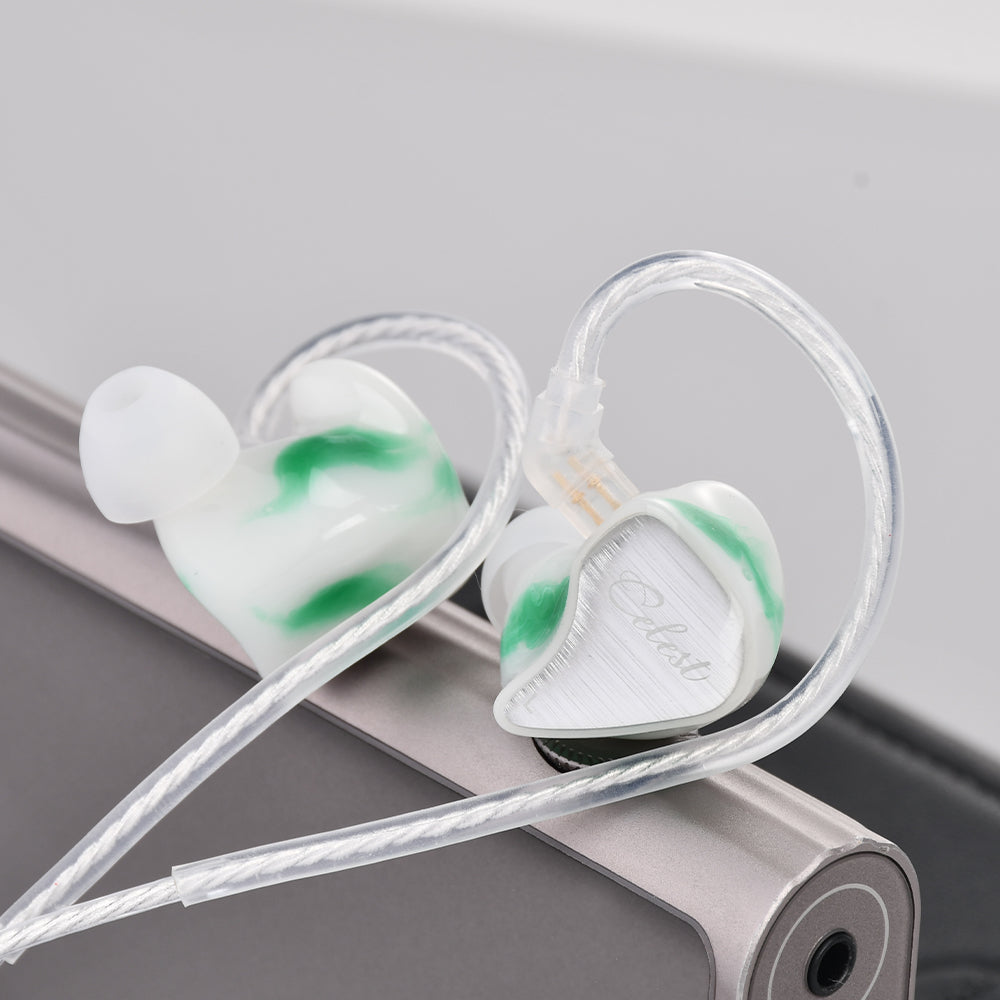 Kinera Celest Wyvern Pro White Gaming IEM Dynamic Driver Earphones Wired Detachable Cable HD Mic