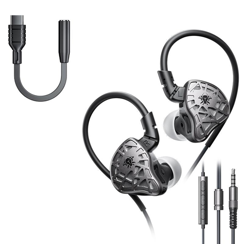 Plextone G31 Venum Gaming In-Ear Earphones LCP Dynamic Driver Wired 3.5mm/USB-C/Lightning Mic