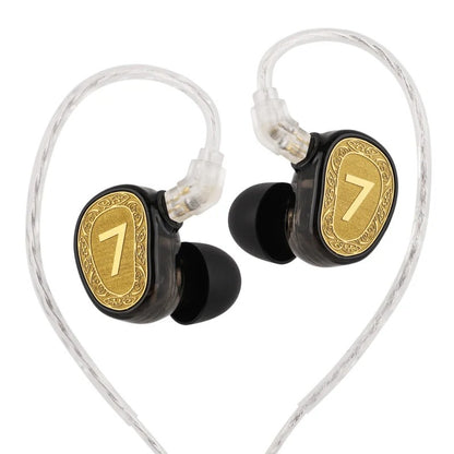 7Hz Elua Ultra Dual Dynamic Audio Driver Detachable Cable Wired In-Ear Monitor Ergonomic Earphones