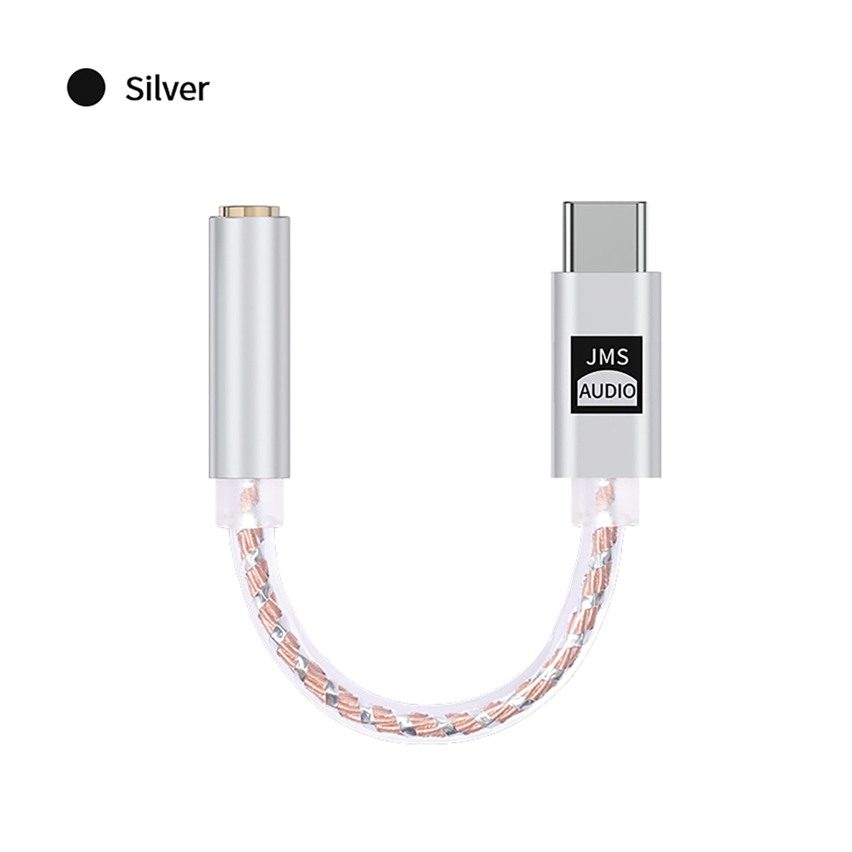 JCALLY JMS USB C to 3.5mm Aluminum Audio DAC/Amp Adapter Cable 24-Bit/48KHz Mic Support High Power