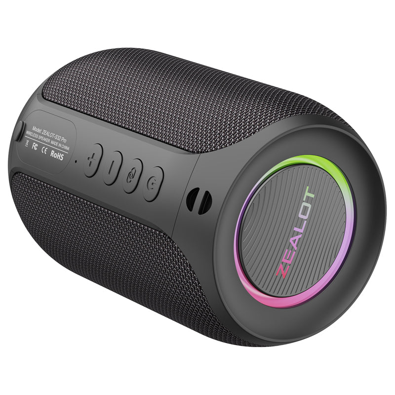 Zealot S32 Pro 360 Surround Sound RGB Light Portable Outdoor IPX5 USB/Micro SD/Bluetooth 5.2 Speaker