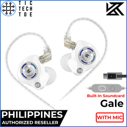 KZ Gale USB-C/3.5mm Gaming Super Linear Dynamic Driver Earphones Detachable Wired Cable IEM with Mic