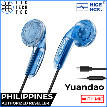 NiceHCK Yuandao Earbuds 3.5mm/USB-C Mic 10th Anniversary Wired Flat Head HiFi Dynamic Driver