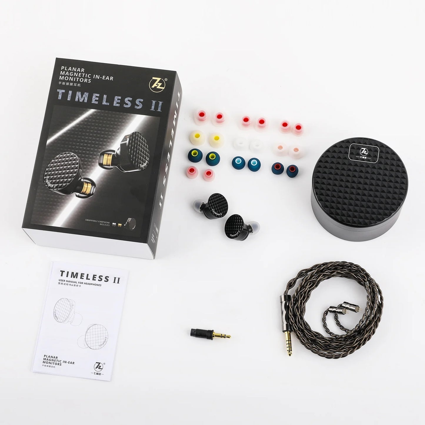 7Hz Timeless II 2 Planar Magnetic Driver Tunable Nozzle Detachable Cable In-Ear Monitor Earphones