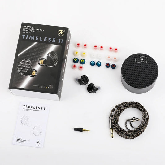 7Hz Timeless II 2 Planar Magnetic Driver Tunable Nozzle Detachable Cable In-Ear Monitor Earphones