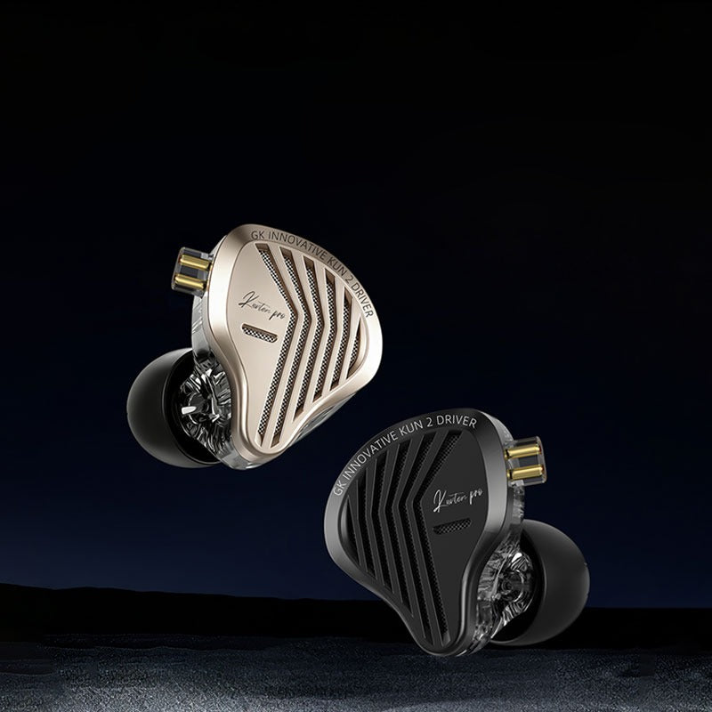 GK Kunten Pro HiFi IEM Dynamic Driver Earphones Wired Detachable Cable Deep Bass 3.5mm/USB-C Mic