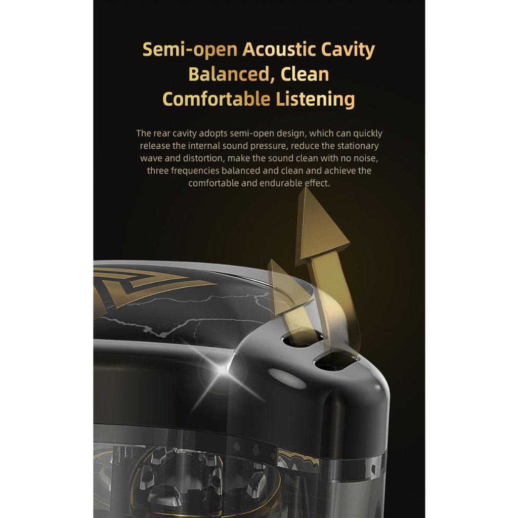 QKZ x HBB Titanium Composite Diaphragm Dynamic Driver IEM Earphones with Mic