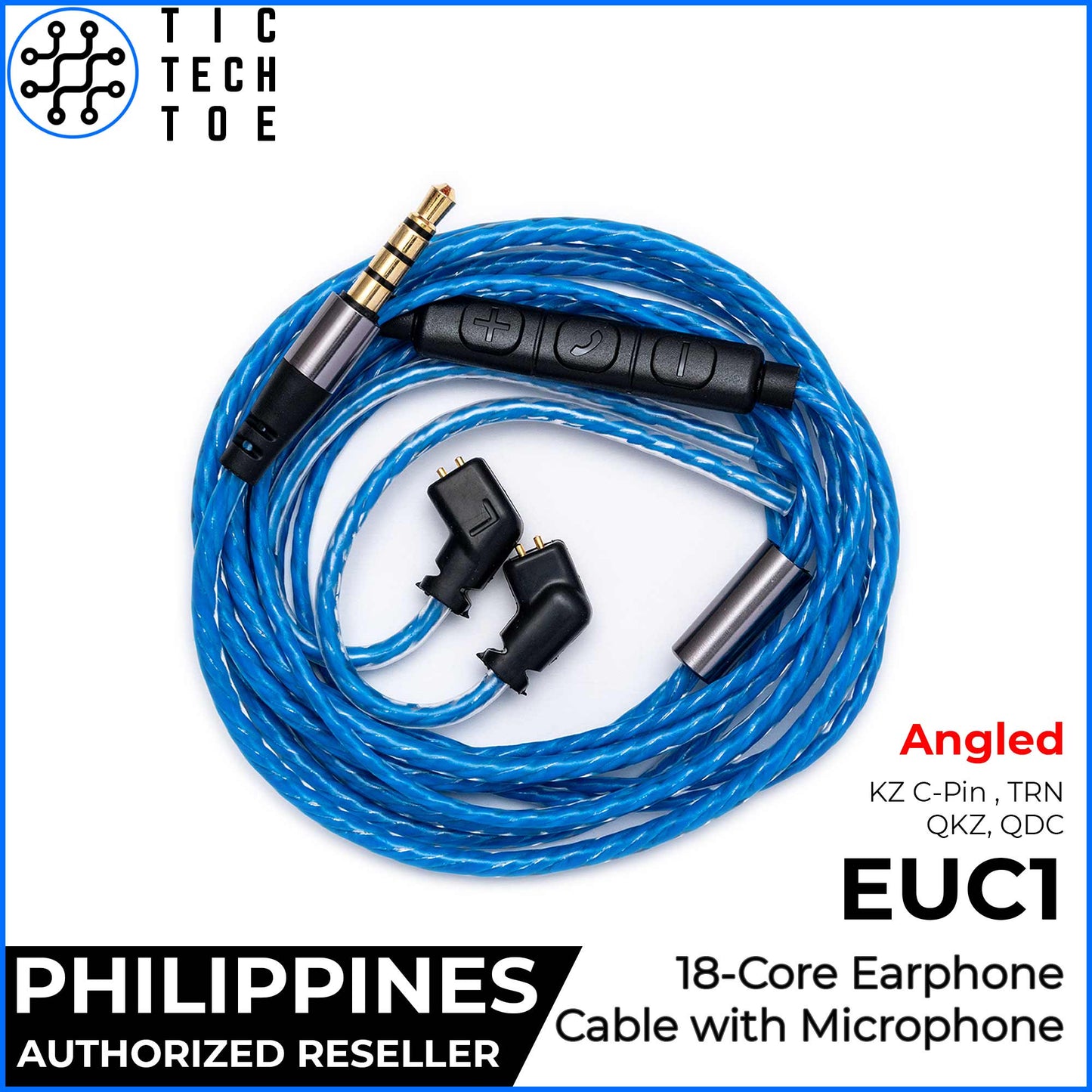 Tic Tech Toe PH EUC1 18 Pure Copper Core Durable Upgrade Replacement Earphone IEM Cable 3.5mm Plug