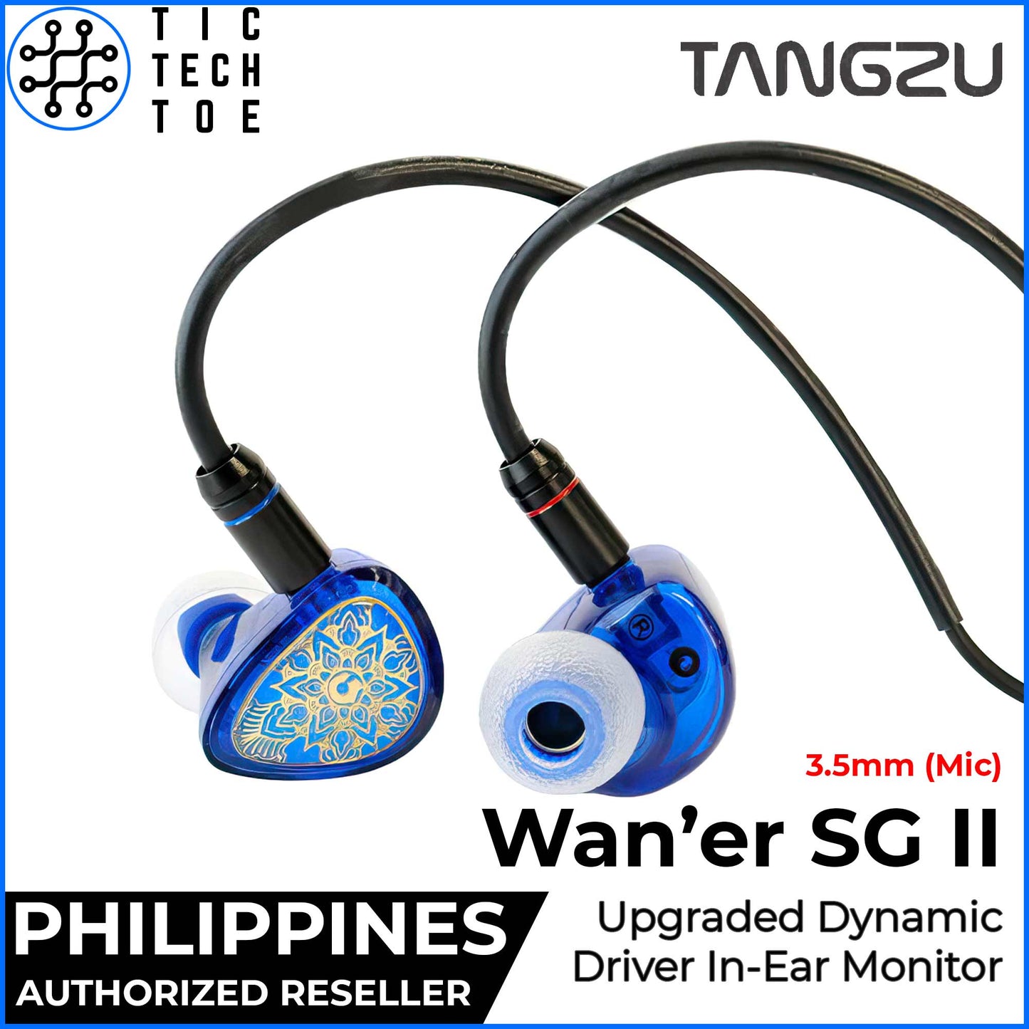 Tangzu Wan'er SG 2 II Dynamic Driver HiFi Detachable Cable IEM In-Ear USB-C Earphones with Mic