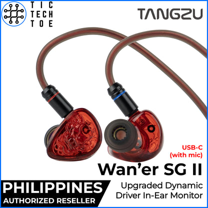 Tangzu Wan'er SG 2 II Dynamic Driver HiFi Detachable Cable IEM In-Ear USB-C Earphones with Mic