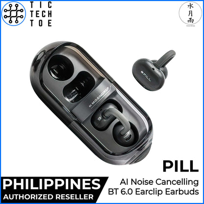 Moondrop Pill Ear Clip HiFi True Wireless AI ENC Bluetooth 6.0 Noise Reduction IPX4 Sports Earphones