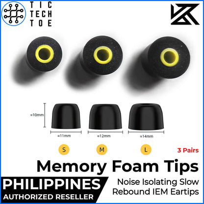 KZ Premium Memory Foam Earphone Tips New Version Upgrade Replacement IEM 3 Pairs Set Soft Eartips