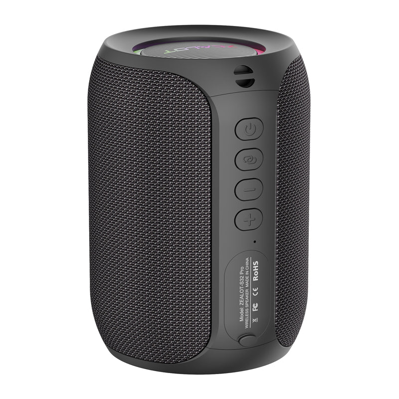 Zealot S32 Pro 360 Surround Sound RGB Light Portable Outdoor IPX5 USB/Micro SD/Bluetooth 5.2 Speaker