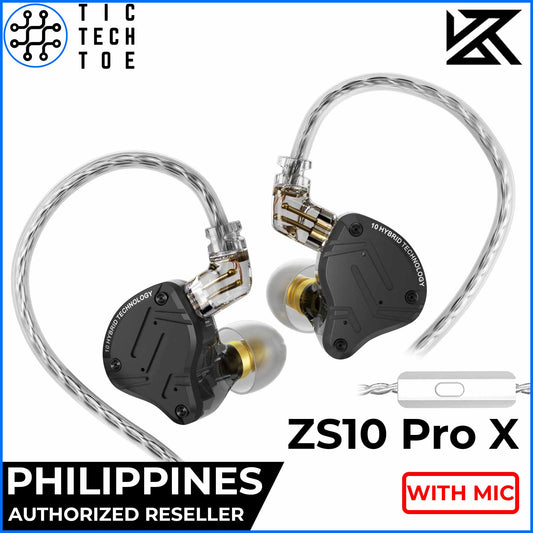 KZ ZS10 Pro X Balanced + Dynamic Hybrid 5-Driver IEM Earphones with Mic