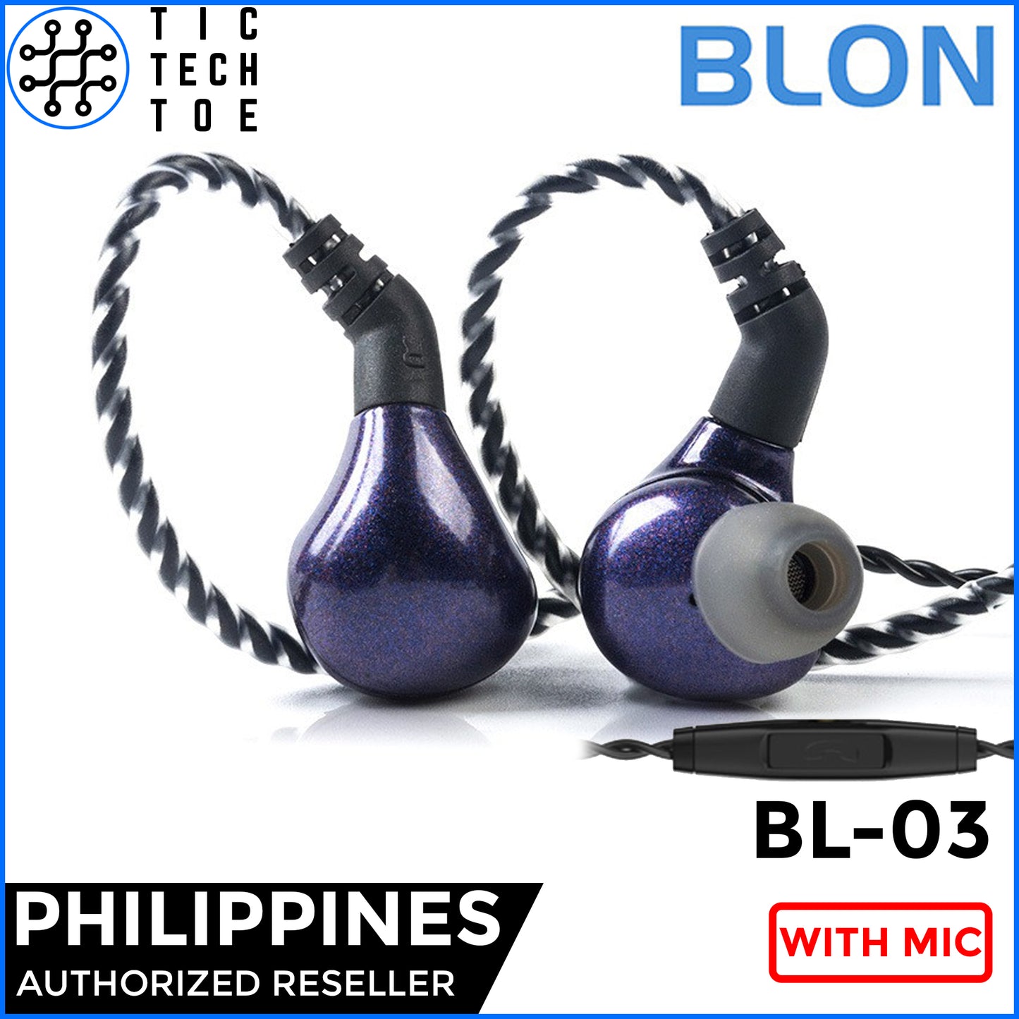 BLON BL-03 / BL03 03 HiFi Dynamic Carbon Driver Earphones with Mic