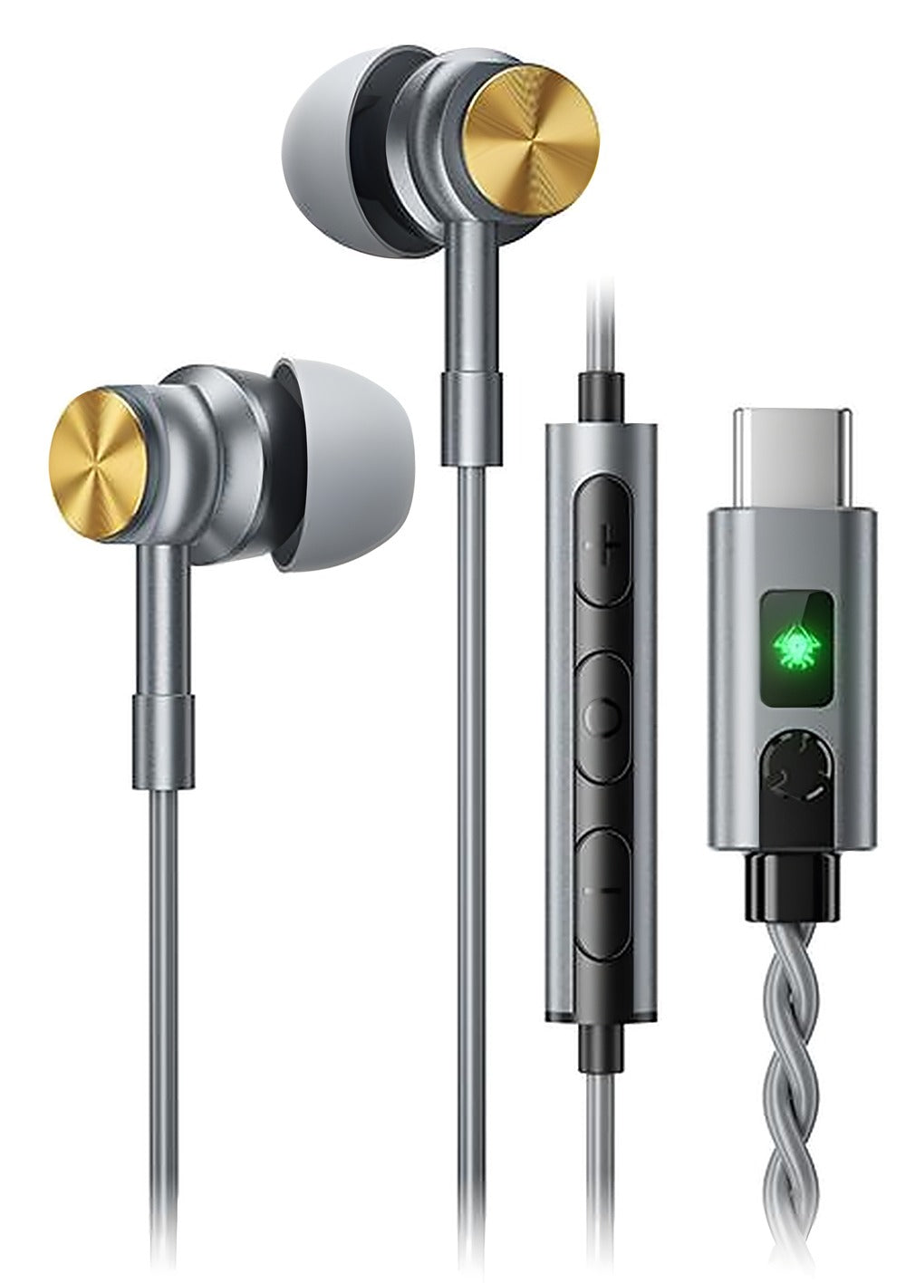 Plextone Armor G18 Gaming In-Ear Earphones Dynamic Driver Metal Housing USB-C Sound Card With Mic