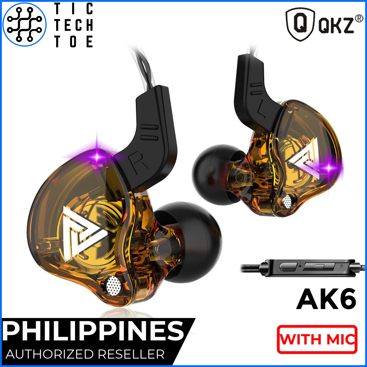 QKZ AK6 Sport Stereo Earphones with Mic