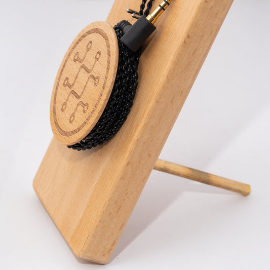 Tic Tech Toe EPS1 Wood Earphone Holder Premium Adjustable Solid Beech Stand for In-Ear Monitors